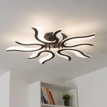 Brilagi - LED-himmennyskattokruunu TWIST LED/65W/230V 3000-6500K musta + kauko-ohjaus