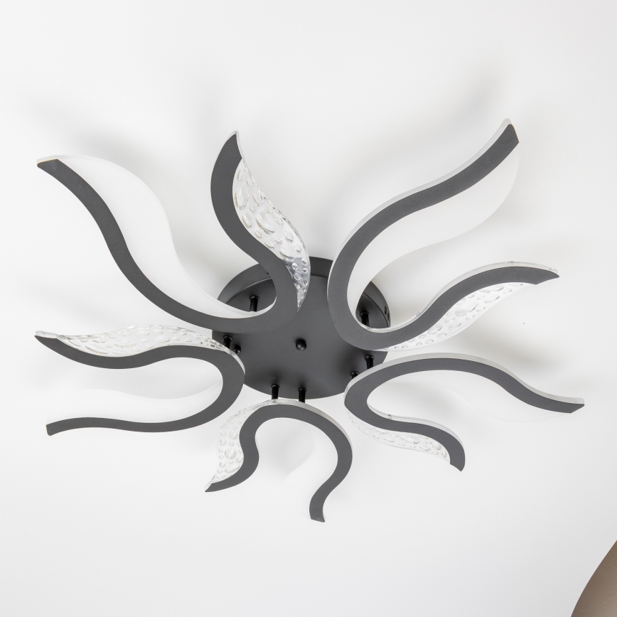 Brilagi - LED-himmennyskattokruunu TWIST LED/65W/230V 3000-6500K musta + kauko-ohjaus