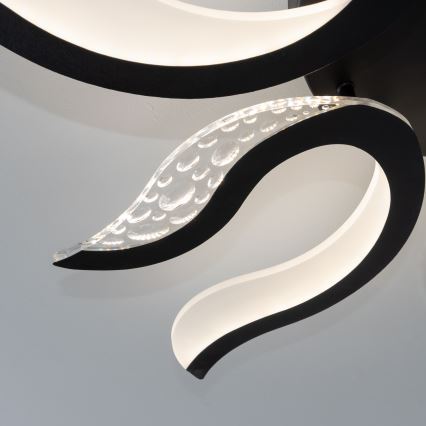 Brilagi - LED-himmennyskattokruunu TWIST LED/65W/230V 3000-6500K musta + kauko-ohjaus