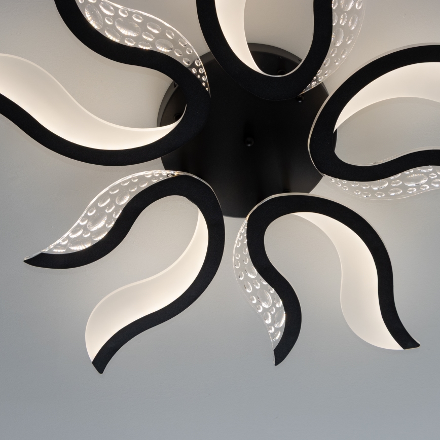 Brilagi - LED-himmennyskattokruunu TWIST LED/65W/230V 3000-6500K musta + kauko-ohjaus