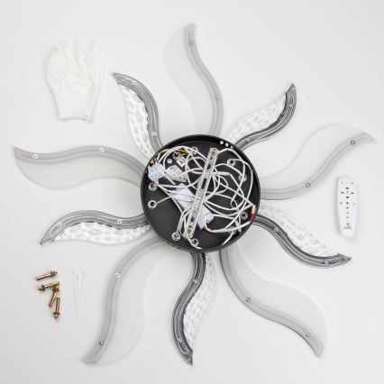 Brilagi - LED-himmennyskattokruunu TWIST LED/65W/230V 3000-6500K musta + kauko-ohjaus