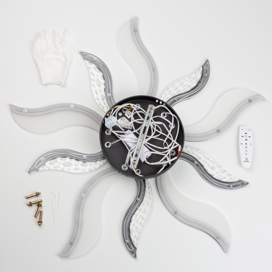 Brilagi - LED-himmennyskattokruunu TWIST LED/65W/230V 3000-6500K musta + kauko-ohjaus