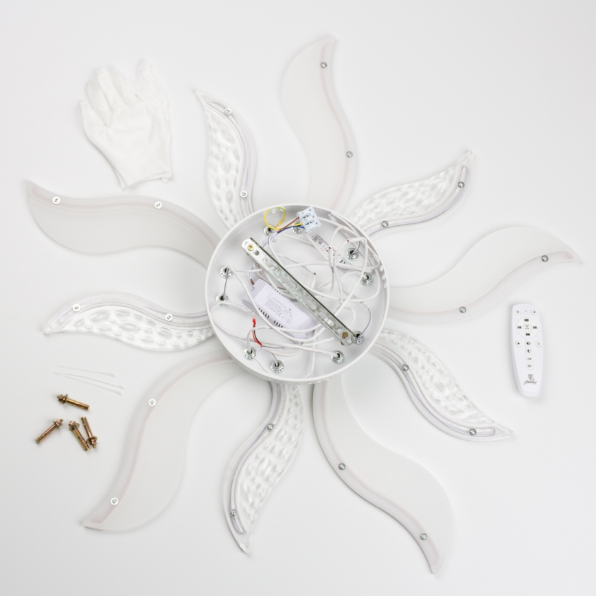 Brilagi - LED-himmennyskattokruunu TWIST LED/65W/230V 3000-6500K valkoinen + kauko-ohjaus