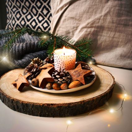 Brilagi - LED-jouluketju 100xLED/3xAA 10m lämpimänvalkoinen