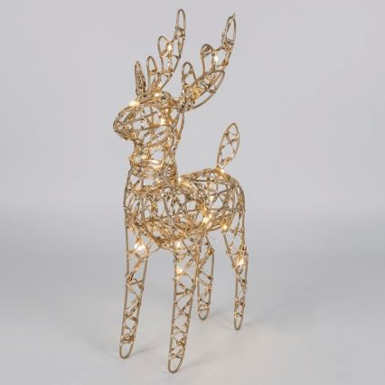 BRILAGI - LED Joulukoriste LED/3xAA 42 cm poro lämmin valkoinen/kultainen