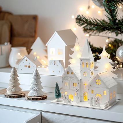 Brilagi - LED-joulukoriste, pieni kirkko, LED/2xAA