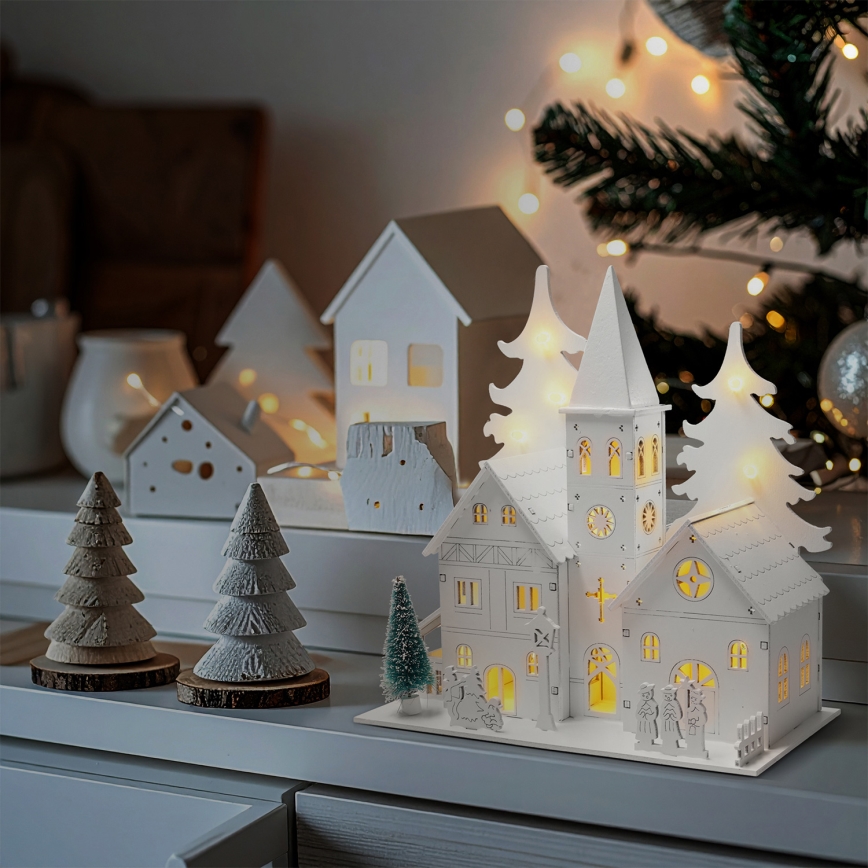 Brilagi - LED-joulukoriste, pieni kirkko, LED/2xAA