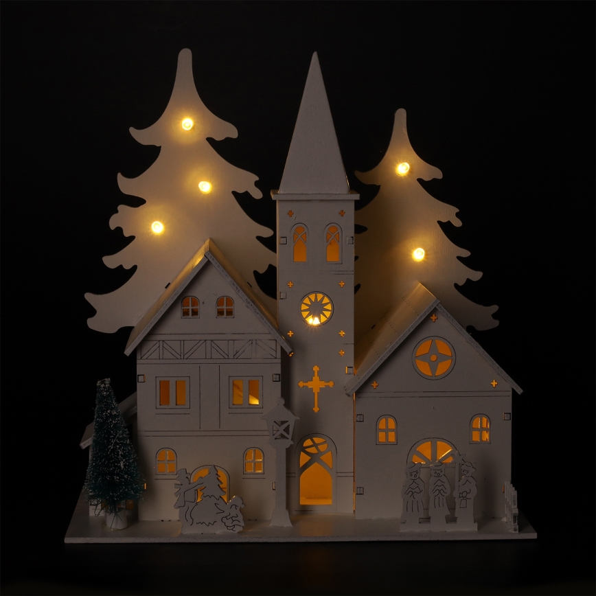 Brilagi - LED-joulukoriste, pieni kirkko, LED/2xAA