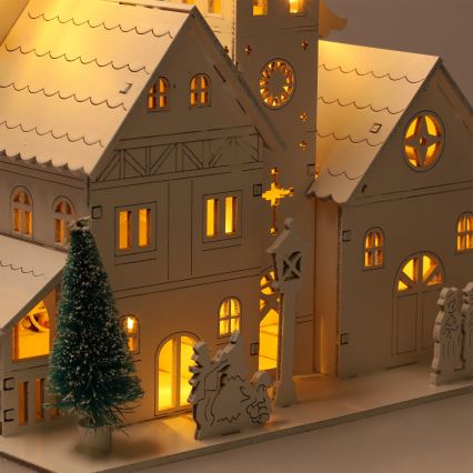 Brilagi - LED-joulukoriste, pieni kirkko, LED/2xAA