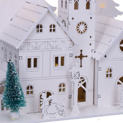 Brilagi - LED-joulukoriste, pieni kirkko, LED/2xAA