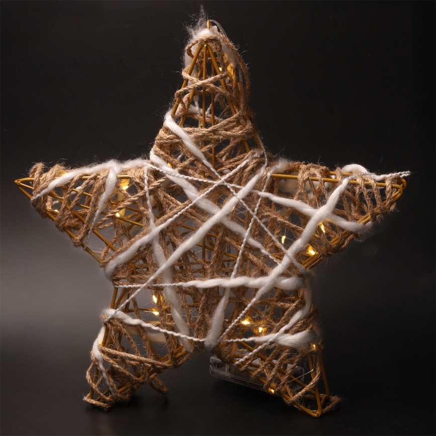 Brilagi - LED-joulukoriste, tähti, 30x28 cm, toimii 2x AA-paristolla