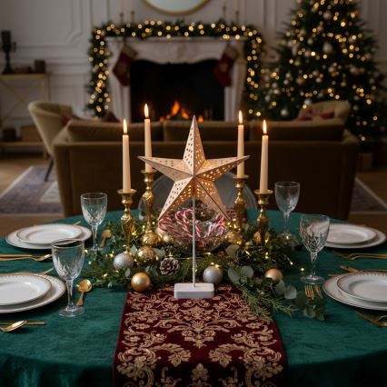 Brilagi - LED-joulukoriste, tähti, 62x40 cm, LED/3xAA