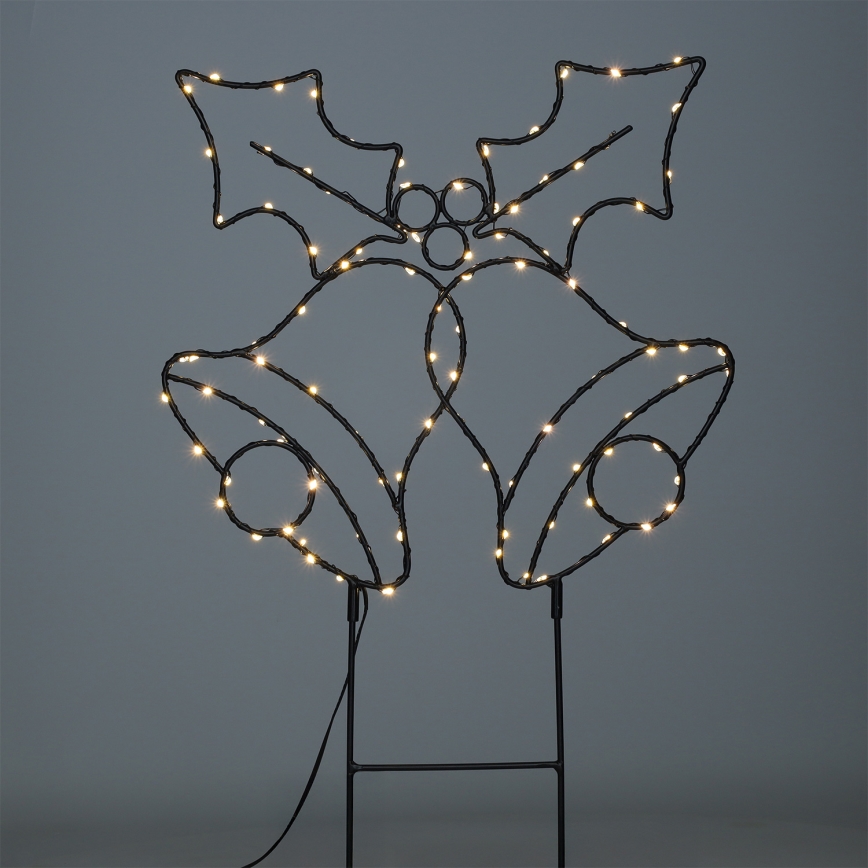 Brilagi - LED-joulukoriste ulkokäyttöön LED/3xAA IP44 55x32 cm, kellot