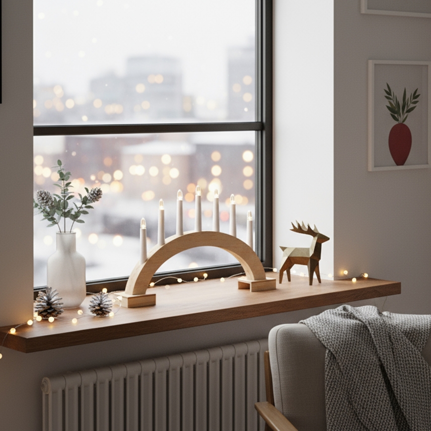 Brilagi - LED joulukynttelikkö 7xLED/2xAA 28x45 cm