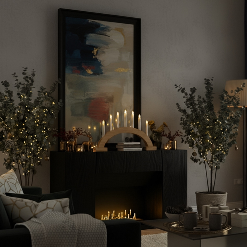 Brilagi - LED joulukynttelikkö 7xLED/2xAA 28x45 cm