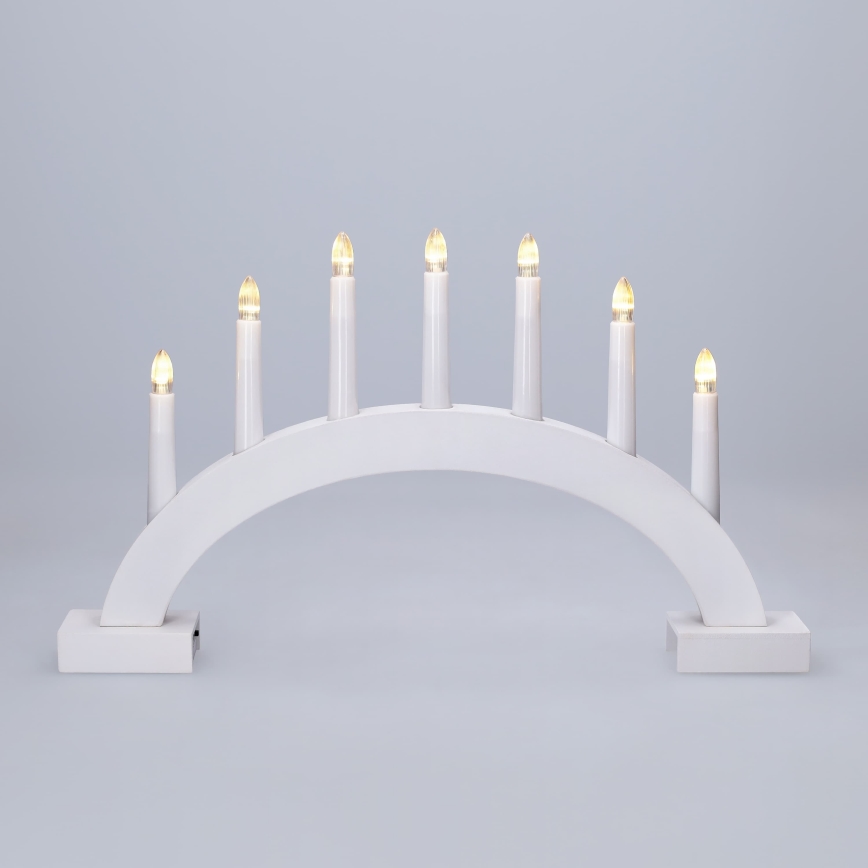 BRILAGI - LED joulukynttelikkö 7xLED/2xAA valkoinen
