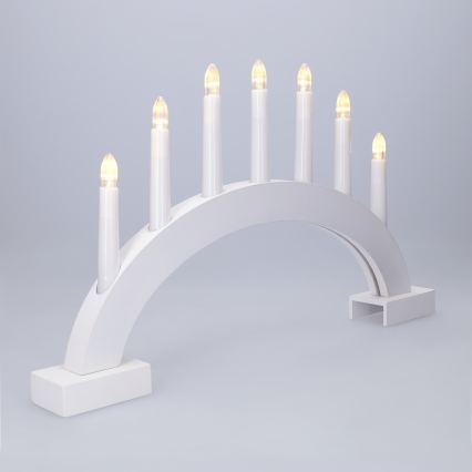 BRILAGI - LED joulukynttelikkö 7xLED/2xAA valkoinen