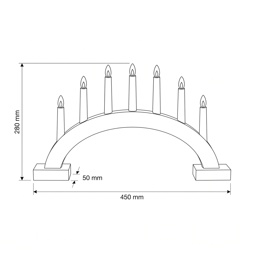 BRILAGI - LED joulukynttelikkö 7xLED/2xAA valkoinen