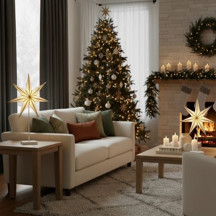 Brilagi - LED-joulutähti LED/3xAA 66x40 cm