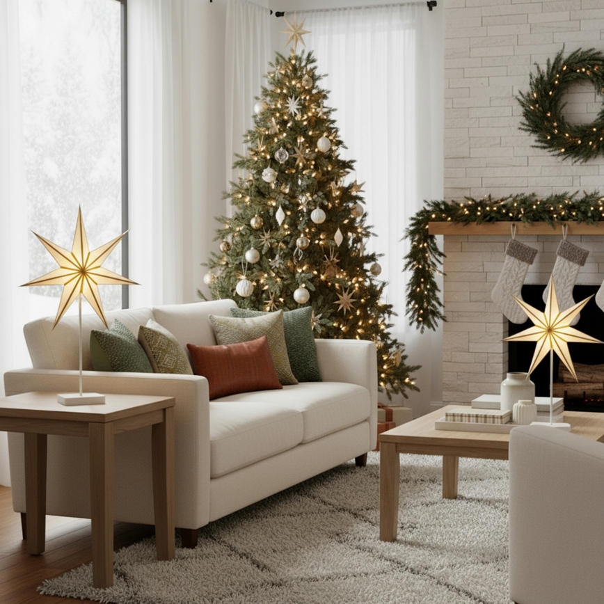 Brilagi - LED-joulutähti LED/3xAA 66x40 cm