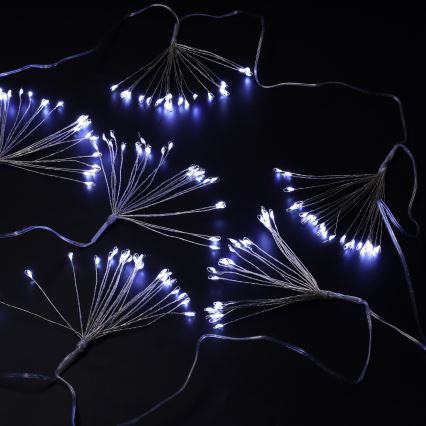 Brilagi - LED-jouluvaloketju ulkokäyttöön 150xLED 5m IP44 kylmänvalkoinen ilotulitusefekti