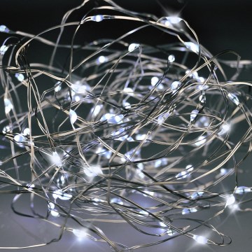 Brilagi - LED-jouluvalosarja 100xLED/3xAA 10 m kylmänvalkoinen