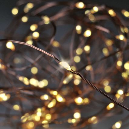 Brilagi - LED-jouluvalosarja 100xLED/3xAA 10m lämmin valkoinen