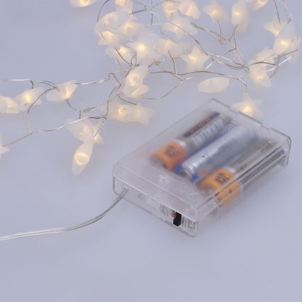 Brilagi - LED-jouluvalosarja 40xLED/3xAA 1,8 m lämmin valkoinen, tähtikoristeet