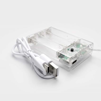 BRILAGI - LED Jouluverho 77xLED/3xAA/USB 1,8m lämmin valkoinen