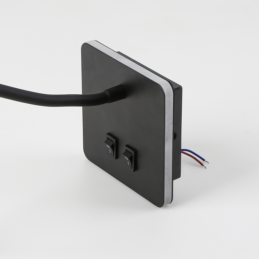 Brilagi - LED Joustava seinävalaisin MAYA Double LED/4W/230V + LED/3W musta