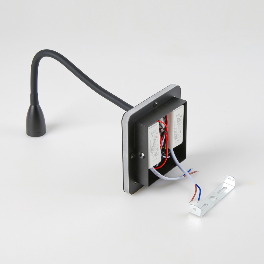 Brilagi - LED Joustava seinävalaisin MAYA Double LED/4W/230V + LED/3W musta