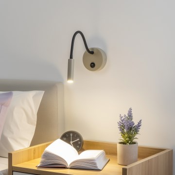 Brilagi - LED Joustava seinävalaisin MAYA LED/3W/230V 4000K beige