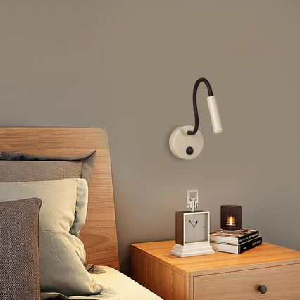 Brilagi - LED Joustava seinävalaisin MAYA LED/3W/230V 4000K beige