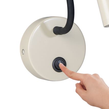 Brilagi - LED Joustava seinävalaisin MAYA LED/3W/230V 4000K beige