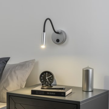 Brilagi - LED Joustava seinävalaisin MAYA LED/3W/230V 4000K hopea