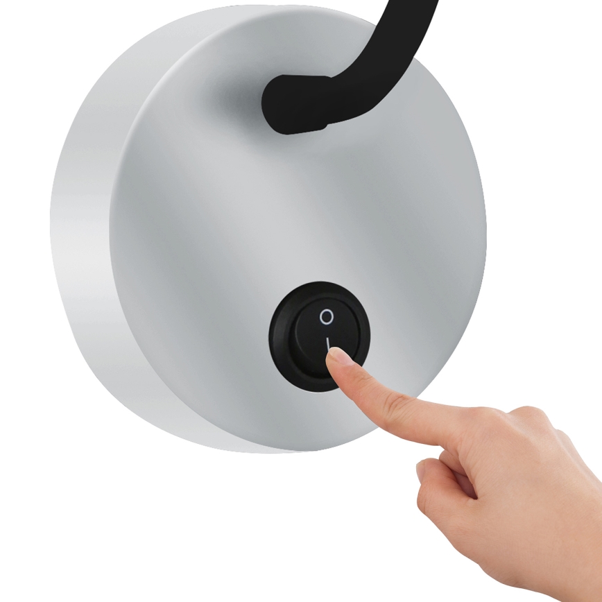 Brilagi - LED Joustava seinävalaisin MAYA LED/3W/230V 4000K hopea