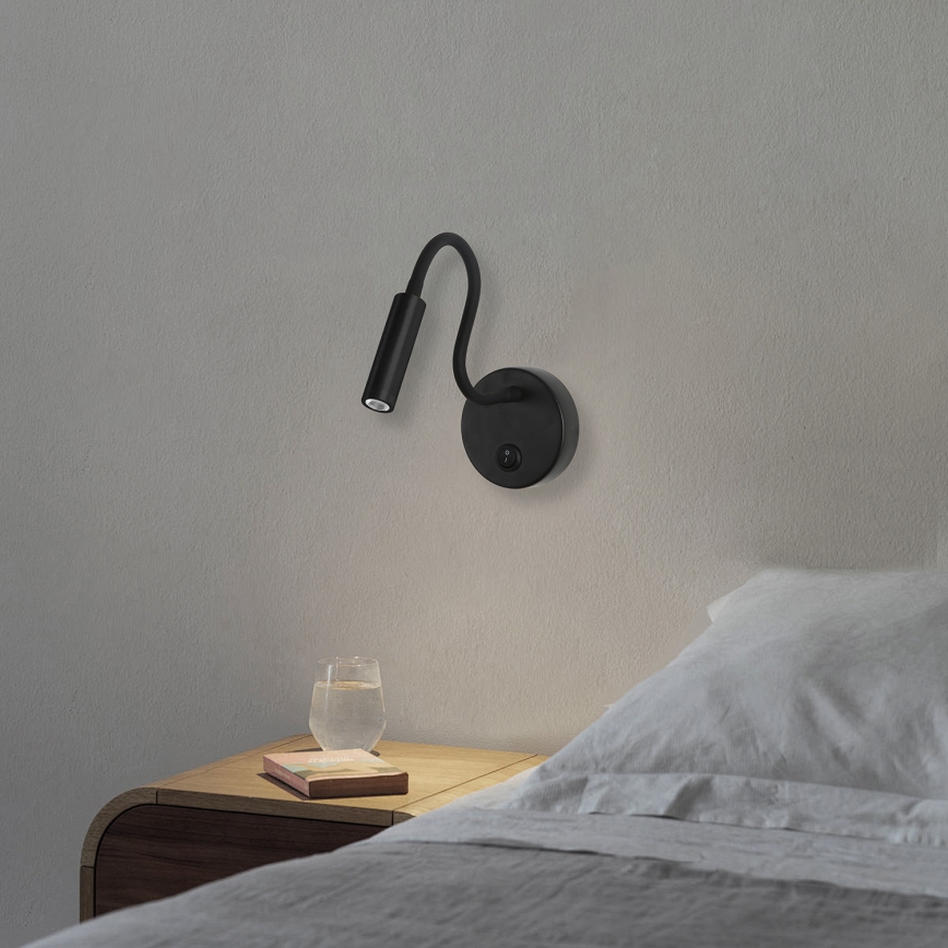 Brilagi - LED Joustava seinävalaisin MAYA LED/3W/230V 4000K musta