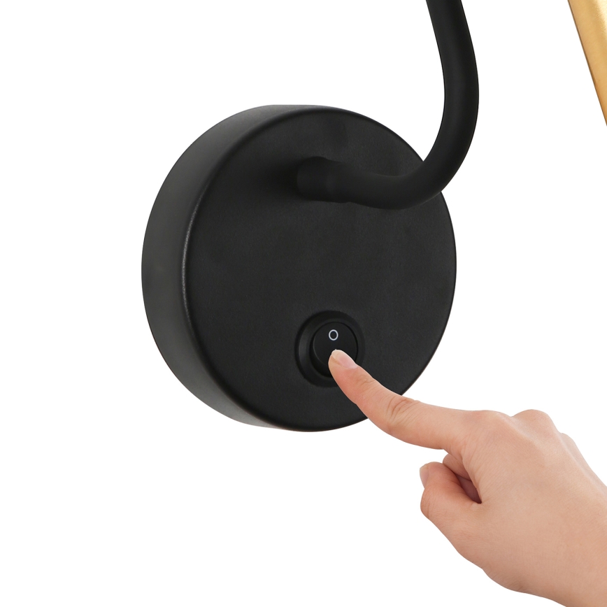 Brilagi - LED Joustava seinävalaisin MAYA LED/3W/230V 4000K musta/kulta