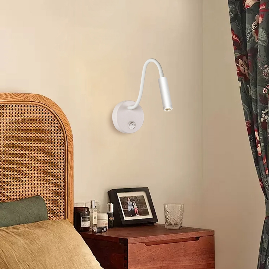 Brilagi - LED Joustava seinävalaisin MAYA LED/3W/230V 4000K valkoinen