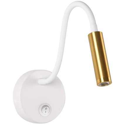 Brilagi - LED Joustava seinävalaisin MAYA LED/3W/230V 4000K valkoinen/kulta