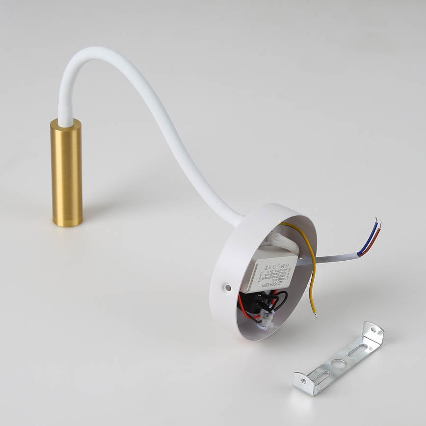 Brilagi - LED Joustava seinävalaisin MAYA LED/3W/230V 4000K valkoinen/kulta