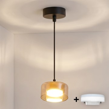 Brilagi - LED Kaapelikiinnitteinen riippuvalaisin AURA LUX 1xGX53/30W/230V musta/kultainen