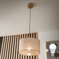 Brilagi - LED Kattokruunu johdossa ANTHONY 1xE27/60W/230V tammi/beige