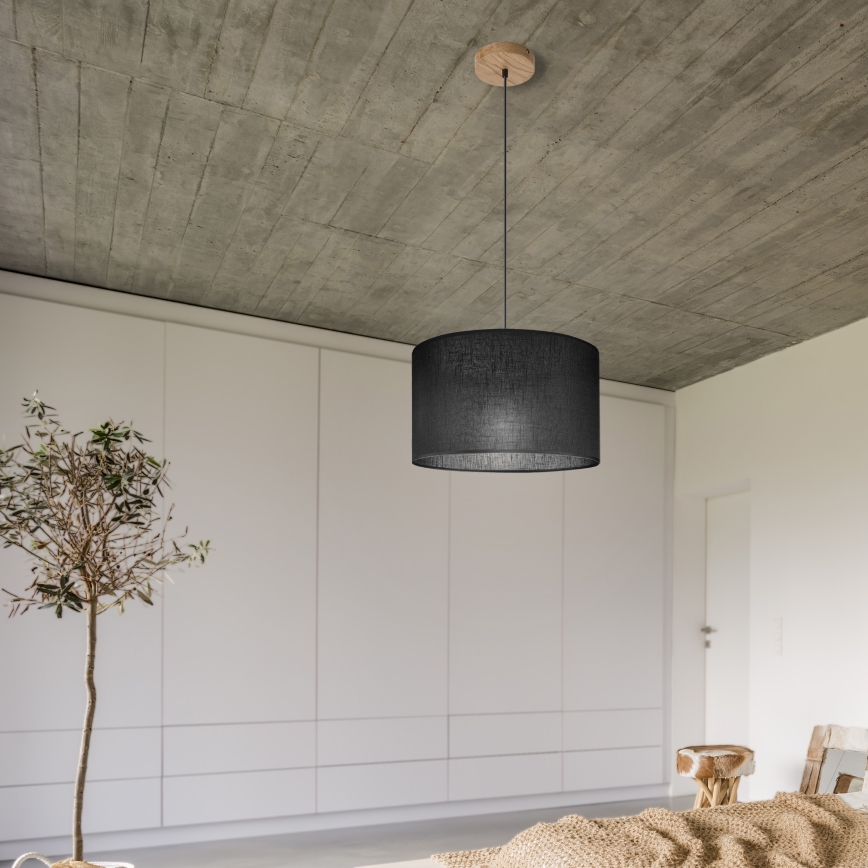 Brilagi - LED Kattokruunu johdossa ANTHONY 1xE27/60W/230V tammi/musta