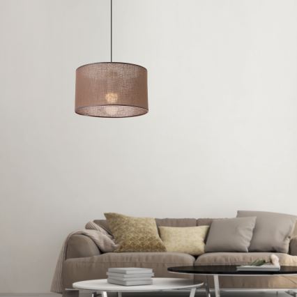 Brilagi - LED Kattokruunu johdossa ANTHONY 1xE27/60W/230V tammi/ruskea