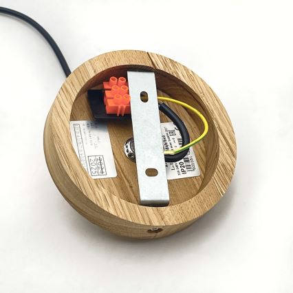 Brilagi - LED Kattokruunu johdossa ANTHONY 1xE27/60W/230V tammi/valkoinen