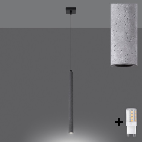 Brilagi - LED-kattokruunu johdossa DRIFA 1xG9/4W/230V betoni