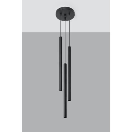 Brilagi -  LED-kattokruunu johdossa DRIFA 3xG9/4W/230V musta