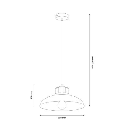 Brilagi - LED Kattokruunu johdossa FLAMENGO 1xE27/60W/230V valkoinen