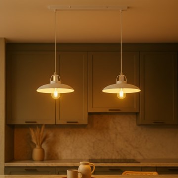 Brilagi - LED Kattokruunu johdossa FLAMENGO 2xE27/60W/230V valkoinen